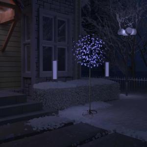 LED Weihnachtsbaum Lichterbaum Weihnachten Christbaum für Außenbereich geeignet 200 LEDs Blau-Weißes Licht Kirschblüten 180 cm