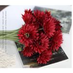 Kunstblumen Künstliche Gerbera-Blumen, Kunstblumen-Arrangement mit Vase, für Hausgarten, Party, Büro, Kaffee, realistische Kunstblumen für jeden Anlass