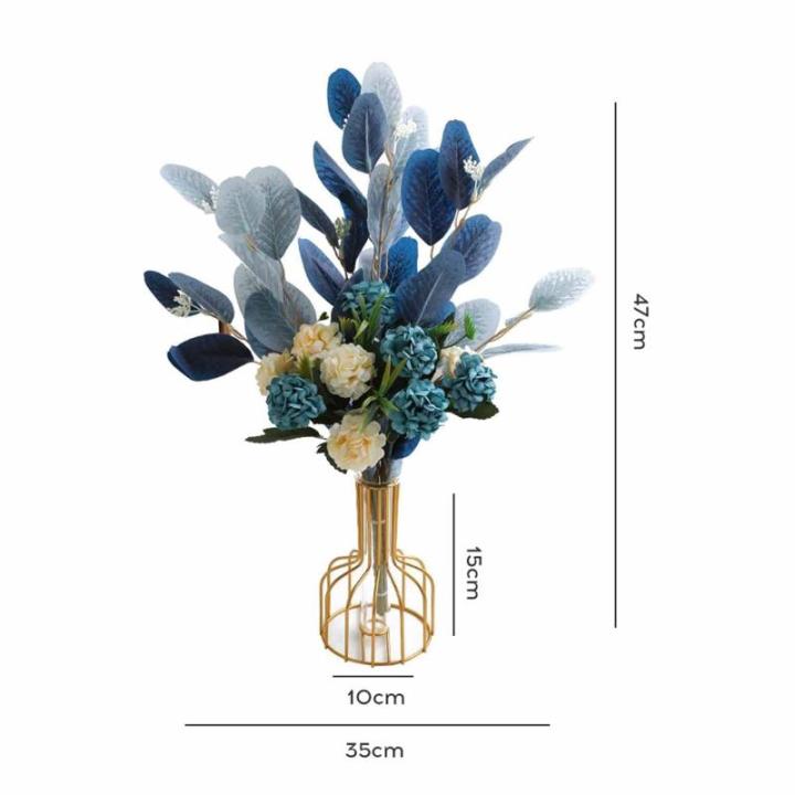 Kunstblumen Künstliche Blumen, künstliche Blumendekoration, Ornamente, Seidenblumenstrauß mit Vasen für Tischaufsatz im Wohnzimmer für jeden Anlass
