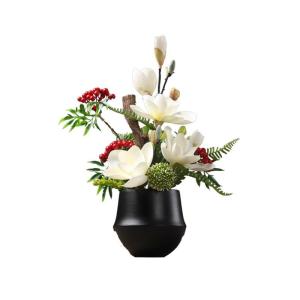 Kunstblumen Tischblumenarrangement für den Innenbereich – 41 cm x 54 cm große Kunstpflanze für die Schreibtischdekoration im Wohnzimmer – Keramikvase für jeden Anlass