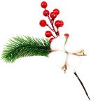 Künstliche Balkonpflanzen Blumenkasten Dekoration, 8 Stück, künstlicher Zweig, Bastelkranz, Pick Künstliches Obst (B, One Size)