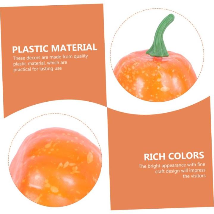 7 Sätze Künstlicher Kürbis Halloween-wohndekoration Tischplatte Kleiner Kürbis Halloween-Kranz Blumendekoration Herbstdeko Mini-dekor Heimdekorationen Plastik Yellow 10 Stück 