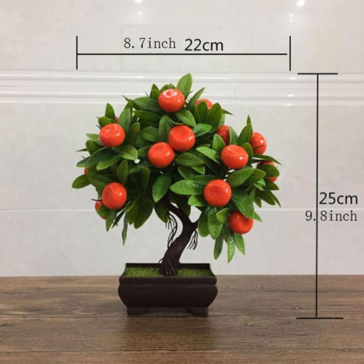 Kunstblumen Künstliche Obst-Topfpflanze, Kunst-Mini-Kunststoff-Obstpflanzen, Kunstpflanzen im Topf, für Geschäft, Büro, Zuhause, Tischdekoration für jeden Anlass