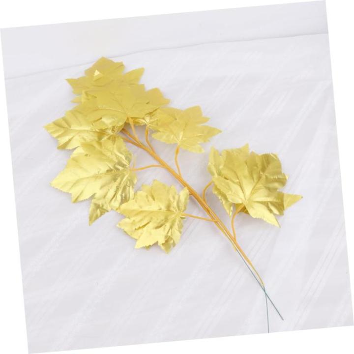 5St hochzeitsdeko weihnachtsbaumdeko gefälschte Herbstahornblattsträucher gemischte Beeren Golddekor Ahornblätter Bastelmaterial Künstliche Blätter Hilfsmaterial