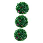 3st Grasball Blumenball Kunstrasen-anhänger Dekorative Hängende Kugeln Hängende Anhänger DIY Grasbälle Künstliche Formschnittkugel Lebendige Formschnittkugel Kunstrasenball P
