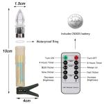 10 LED Kerstboomkaarsen Draadloos met Afstandsbediening Timer Flikkeren Dimbaar Warmwit Kerstverlichting Kerstdecoratie, LED Kerstkaarsen Buiten Waterdicht（met 10 batterijen）