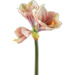 Amaryllis 68 cm roze I amaryllis kunstmatig met natuurgetrouwe bloemen I hoogwaardige en stijlvolle Real Touch kunstamaryllis I kunstbloem amaryllis ideaal als indoor- of kerstdeco