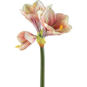 Amaryllis 68 cm roze I amaryllis kunstmatig met natuurgetrouwe bloemen I hoogwaardige en stijlvolle Real Touch kunstamaryllis I kunstbloem amaryllis ideaal als indoor- of kerstdeco