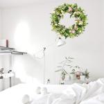 Daisy Rose Blume Kranz Handgemachte Künstliche Blumen Girlande für Front Tür Wand Hochzeit Party Home Dekoration