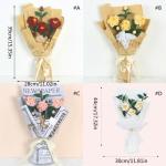 stücke Handgewebte Kamelie Blume Gestrickt Häkeln Blumenstrauß Hochzeit Ornamente