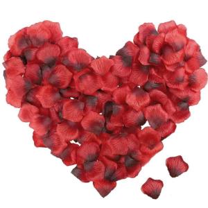 Kunstrozenblaadjes, 1.000 stuks, romantische decoratie voor bruiloft en slaapkamer, mooie rozen voor hem als verjaardagscadeau, mooie verjaardagsdecoraties, rood