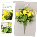 4 Stück Zitronenstrauß Astetische Raumdekoration Künstliche Zitronenstiele Zitronenkranz Künstliches Zitronenbouquet Dekor Aus Zitronenstielen Kunstpflanzen Plastik Yellow