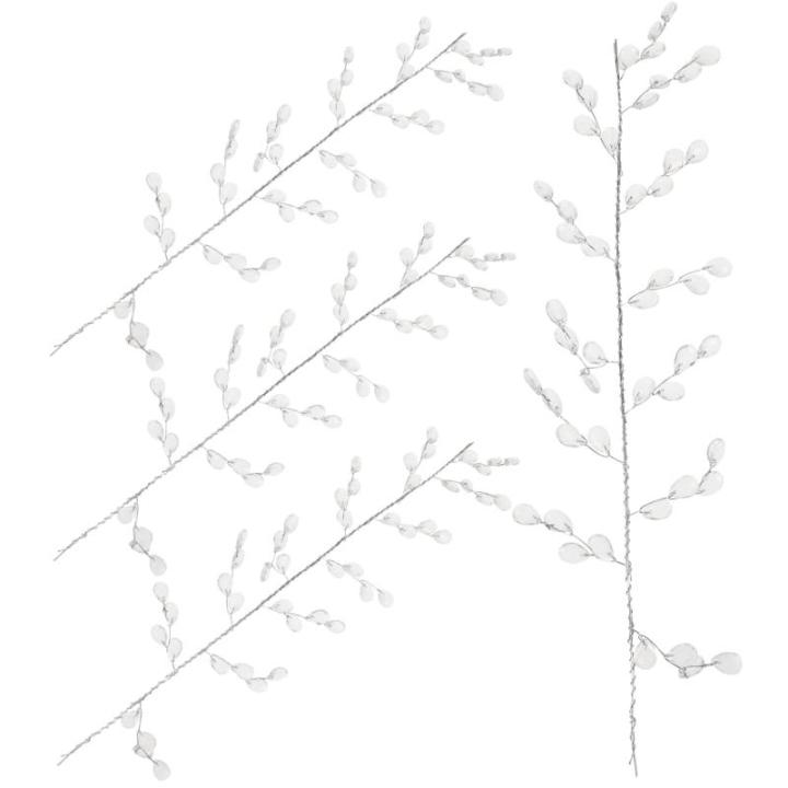 8 Stück Acryl Künstliche Blumenhandwerk Perlen Acryl Zweig Blütenknospen Zweig Hochzeit Party Heimdekoration Künstliche Ranke
