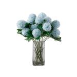 Kunstblumen Künstliche Hortensien in Einer Glasvase – lebensechtes Blumenarrangement aus Seide für die Elegante Innendekoration im Wohnzimmer für jeden Anlass