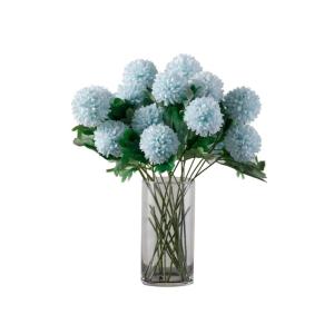 Kunstblumen Künstliche Hortensien in Einer Glasvase – lebensechtes Blumenarrangement aus Seide für die Elegante Innendekoration im Wohnzimmer für jeden Anlass