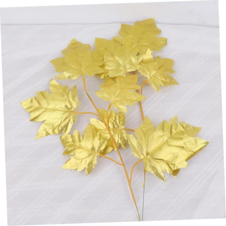 5St hochzeitsdeko weihnachtsbaumdeko gefälschte Herbstahornblattsträucher gemischte Beeren Golddekor Ahornblätter Bastelmaterial Künstliche Blätter Hilfsmaterial