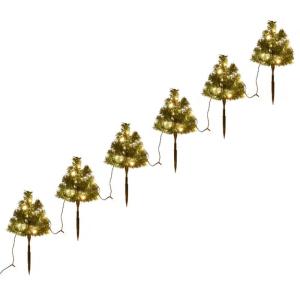Weg Weihnachtsbäume 6 STK. Warmweiße L 45 cm PVC, Winter Deko, Weihnachtsdeko,Deko, Weihnachts Baum, Cristmas Tree