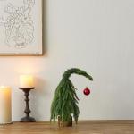 Kleiner Weihnachtsbaum 30 cm/45 cm/60 cm Christbaumschmuck, Bezaubernder Christbaumschmuck mit krummem Hals, künstlicher Mini-Weihnachtsbaum für Weihnachten, Festliche Feiertage,