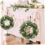 Künstlicher Eukalyptuskranz für Haustür, Herbstkranz Grüne Blattkranzgirlande für Fenster Hochzeit Home Veranda - 40 cm