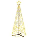 LED kerstboom kerstboom lichtboom kerstdecoratie verlichting buiten verlicht lichtketting outdoor kegelvorm warm wit 200 leds 70x180 cm