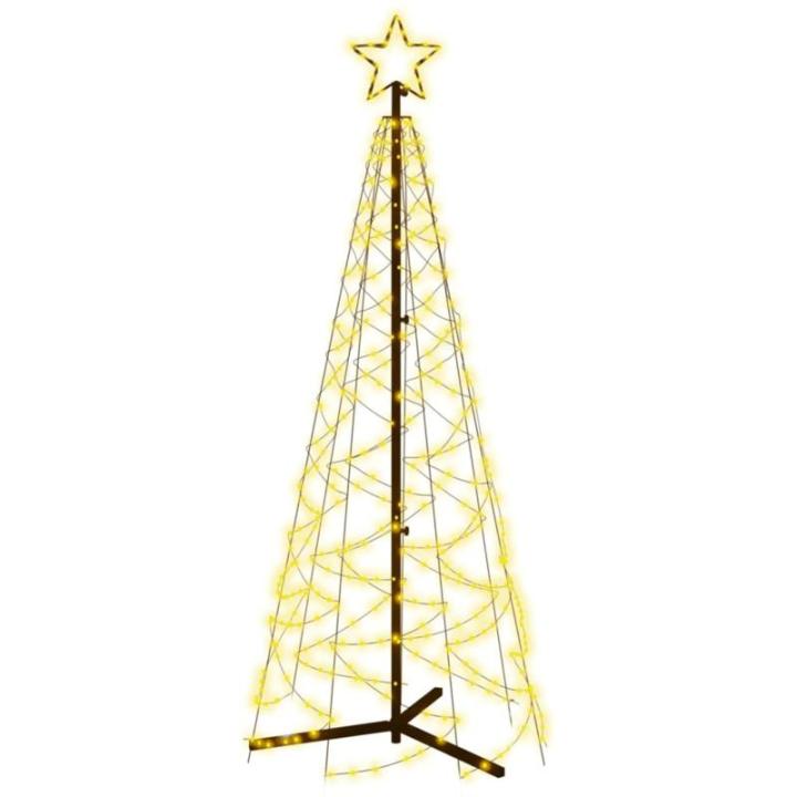 LED kerstboom kerstboom lichtboom kerstdecoratie verlichting buiten verlicht lichtketting outdoor kegelvorm warm wit 200 leds 70x180 cm