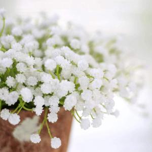 10 STKS 30 Trossen Witte Babys Adem Bloemen Kunstmatige Witte Nep Bloemen Gypsophila Diy Bloemen Boeketten Arrangement Bruiloft Home Decor (VASE NIET Inbegrepen)