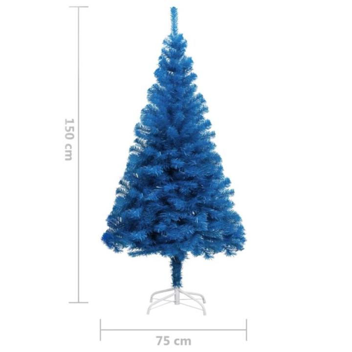 Künstlicher Weihnachtsbaum mit Ständer Christbaum Tannenbaum Kunstbaum Weihnachten Künstlicher Weihnachtsbaum Weihnachtsdeko Blau 150 cm PVC