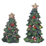 Weihnachtsbaum-Dekoration aus Kunstharz, Weihnachtsstil-Figuren, Mini-Weihnachtsmotive, Miniatur-Handwerk, DIY-Desktop-Dekoration (9 cm)