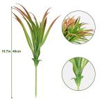 , 6 stuks, 40 cm, gras, , herfst, kunststof planten, binnen en buiten, uv-bestendig, groen kunstgras voor thuis, raam, tuin, terras, pad, veranda, decoratie