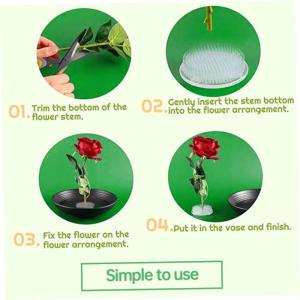 Plastikblume Frosch Klaranordnung Rundstifthalter Anlage Fest der Werkzeug Dekoration 4pcs