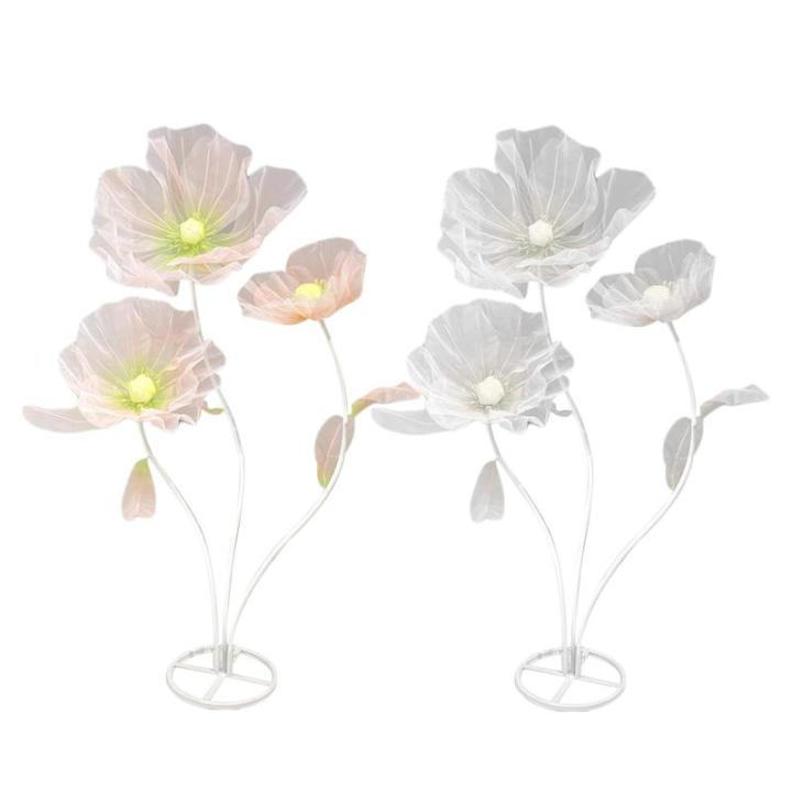 Riesenblumen 5,58 Fuß komplizierte robuste dekorative Riesenblumen mit flexiblen Stielen und breite Basis -Riesenblumen für Hochzeit, Geburtstag, Wohnkultur (weiß) Riesenblumen 