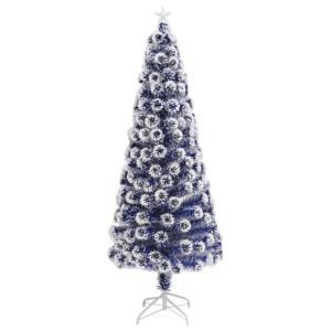 Künstlicher Weihnachtsbaum mit Beleuchtung 210 cm Glasfaser Christbaum Kunstbaum Dekobaum Tannenbaum Weihnachten Künstlicher Weihnachtsbaum für Weihnachtsdeko
