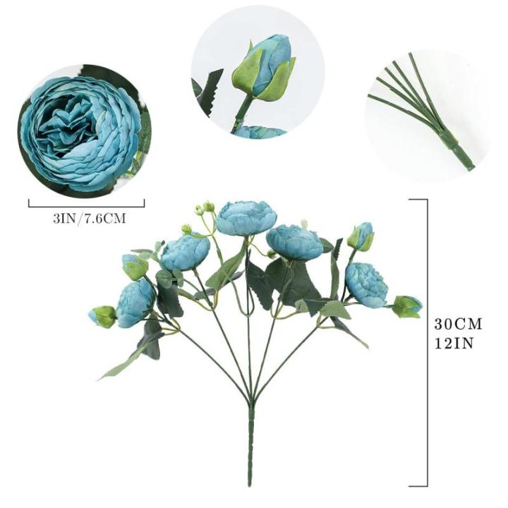 4 Boeketten Kunstmatige Peony Zijde Bloemen