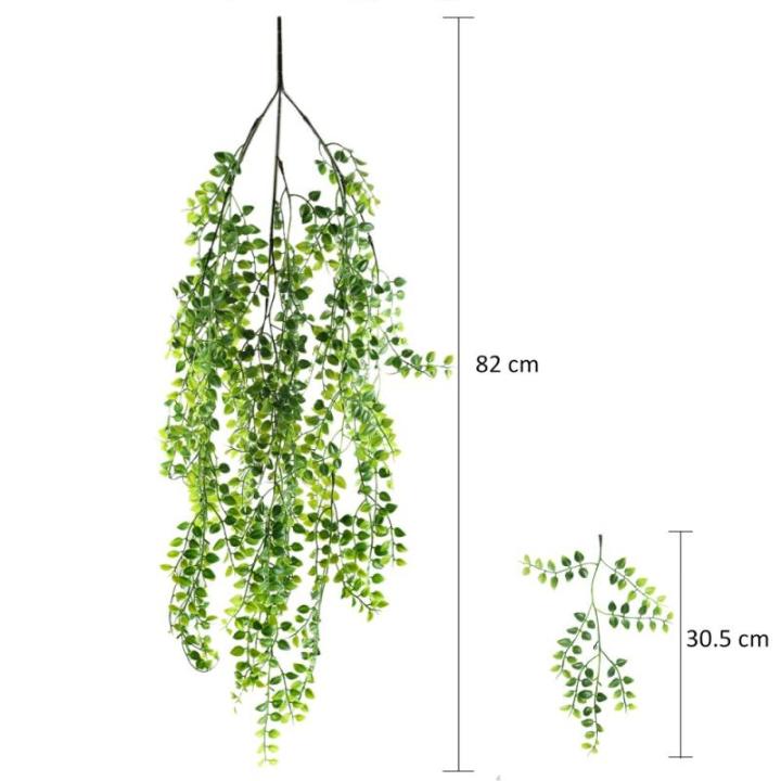 Mihunon Kunstmatige Ivy Vine 2 stuks kunstmatige ophanging Vine Planten vervalste kunststof groen Ivy Garland voor bruiloft muur buiten ophangen planten omheining spalier