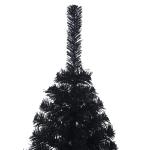 künstlicher Weihnachtsbaum,Tannenbaum künstlich,Künstlicher Halb-Weihnachtsbaum mit Ständer Schwarz 150 cm PVCGeeignet für Patio, Schlafzimmer, Wohnzimmer, Weihnachten