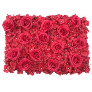 1 stuk 40 cm x 60 cm bloemenwandpaneel, , wandpaneel, bloemen, achtergrond, voor bruiloft, verjaardag, feest, woondecoratie, wanddecoratie, rood D