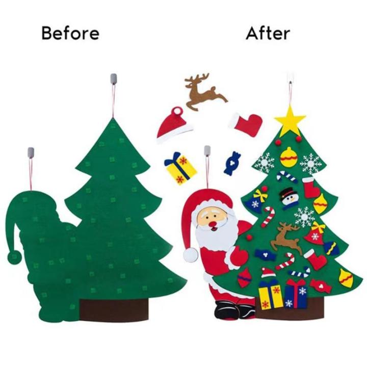 Kid Felt Christmas Tree | Wall Art Decor | Christmas Tree Wall Decor | Felt Christmas Tree | Christmas Tree For Kids Interactive Fun For Children's Rooms, Bedrooms, Dormitories