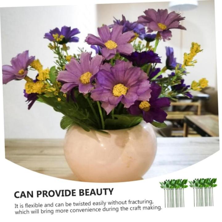 200 STK Rosenstiel künstliche blüten Artificial Garden Decoration Geschenkideen künstlicher Eukalyptus hojas künstliche Rosen Blumenstieldraht simulierte Blumenstiele Draht.