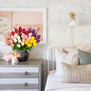 24 stuks tulpen kunstbloemen echte touch latex tulp bloemen decoratie kunstplant lengte 34 cm voor thuis kamer bruiloftsboeket party bloemstuk