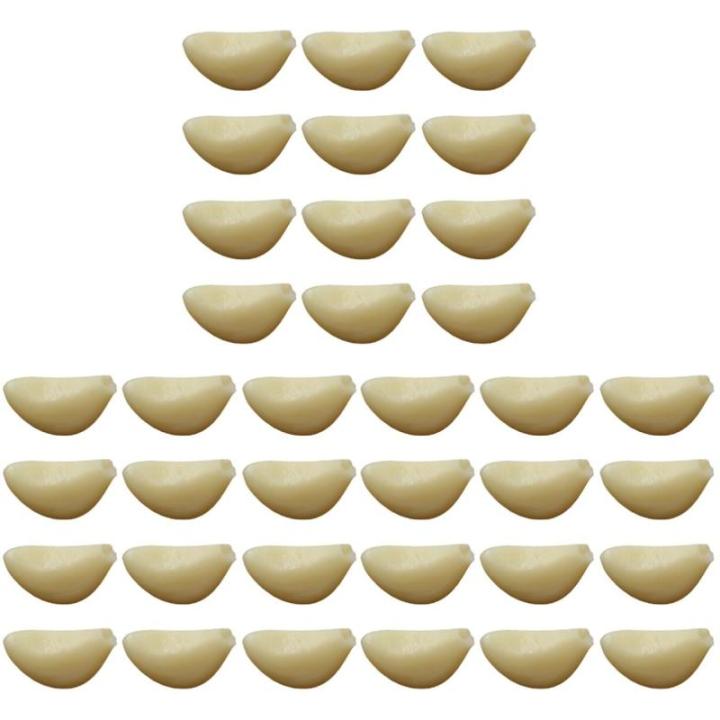 3 Sätze Simulierter Knoblauch Küchendekoartikel Simulierte Knoblauchzehen Nachgemachte Knoblauchflocken-Requisiten Simulation Gemüsedekor Gemüse-Foto-Requisite PVC 12 Stück * 
