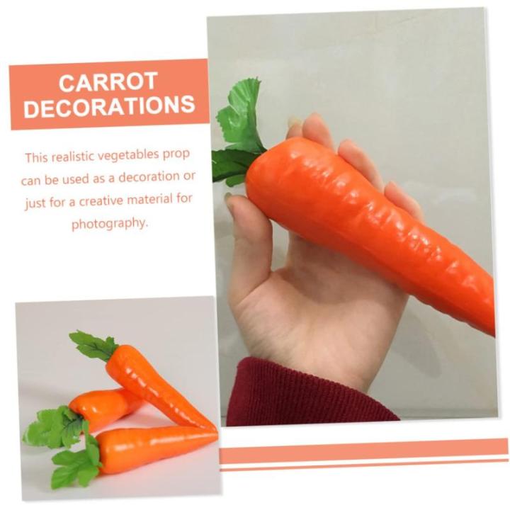 1 Satz 1 Set Künstliche Karotte Karotten Dekor Mini Dekor Dekorative Karotten Gefälschte Gemüse Ornamente Lebensmittel Spielzeug Künstliche Gemüse Requisiten Gemüse 4 Stück
