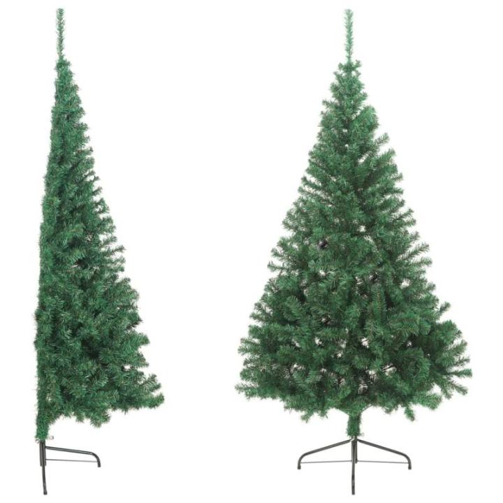 künstliche weihnachtsbãume,künstliche weihnachtsbäume Kinder,Künstlicher Halb-Weihnachtsbaum mit Ständer Grün 180 cm PVCGeeignet für Patio, Schlafzimmer, Wohnzimmer, Weihna