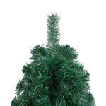 Künstlicher Halb-Weihnachtsbaum Beleuchtung Kugeln Grün 240 cmGrün und Rose
