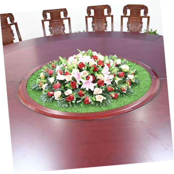 2st Schachtdeckel Dekoration Rasen Esstisch Matten Gefälschte Grasmatte Platzdeckchen Kunstrasen Esstischdekoration Gefälschter Grasteppich Tischset Plastik Green