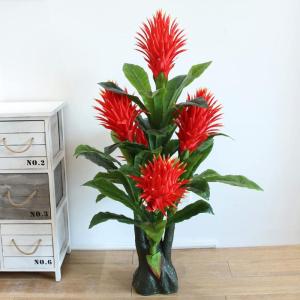 Kunstblumen Künstliches Blumenarrangement mit Kunststofftopf, künstliche Bodenblumen für Zuhause, Büro, Balkon, drinnen und draußen für jeden Anlass