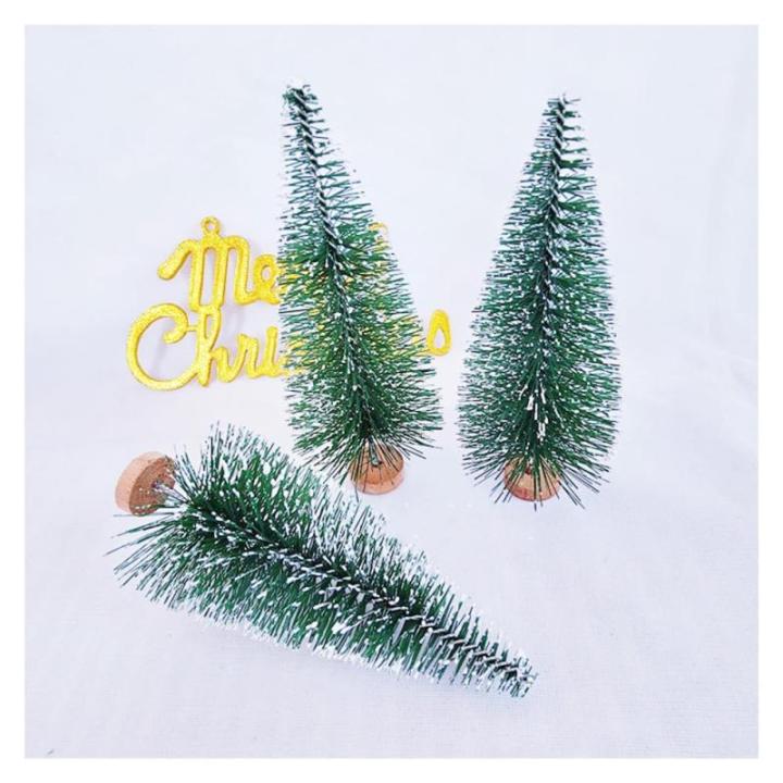 12 Stück Mini Weihnachtsbaum 12.5CM Grün Künstlicher Tannenbaum Klein Christbaum Modell Schnee Frost Bäume Miniatur Tanne Tischbaum Weihnachtsschmuck Desktop Ornamente für DIY