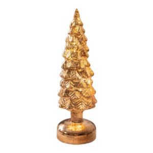 Beleuchteter Tisch-Weihnachtsbaum, Weihnachtsschmuck, Nachtlicht, Nachtlampe für Kaminsims, Schlafzimmer, Fenster, Regal, Wohnzimmer, S Gold