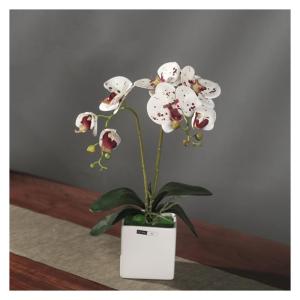 Kunstblumen Künstliches Phalaenopsis-Blumenarrangement, künstliche Orchideen-Bonsai im Topf, Pflanze für Zuhause, Büro, Küche, Schlafzimmer für jeden Anlass