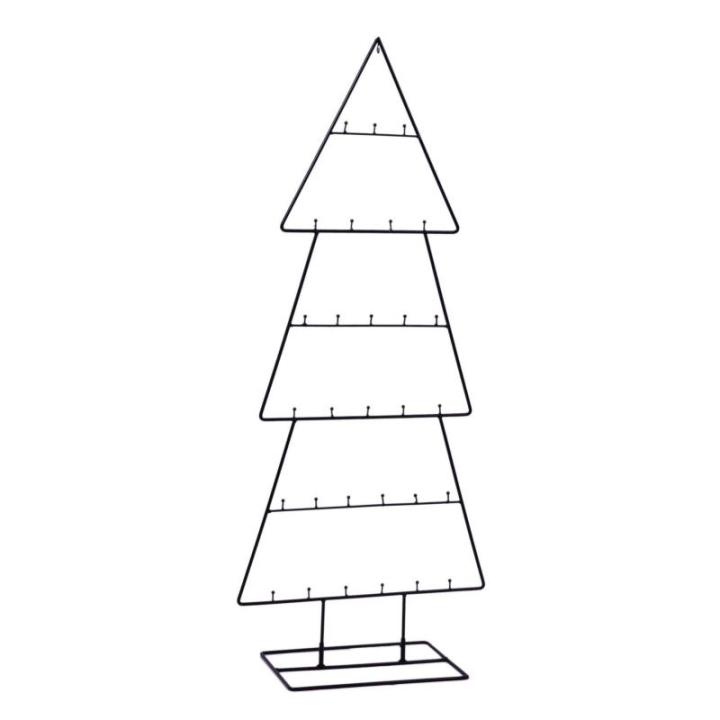 Design metalen dennenboom voor siersieraden - 100 cm - decoratieve kerstboom dennenboom zwart
