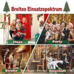 Kunstkerstboom met verlichting, groen, pvc, met sneeuweffect, dennenappels, led, pvc, kerstboom, decoratieve boom met standaard, kerstdecoratie voor kerstdecoratie